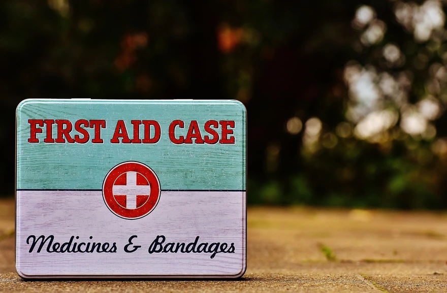 First aid kit and medical supplies