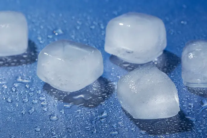 Ice cube for skin