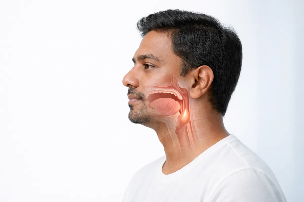 Oropharynx anatomy showing tonsils