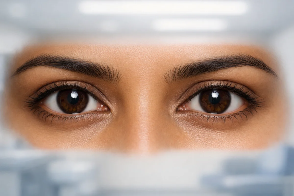 Papilledema showing optic disc swelling