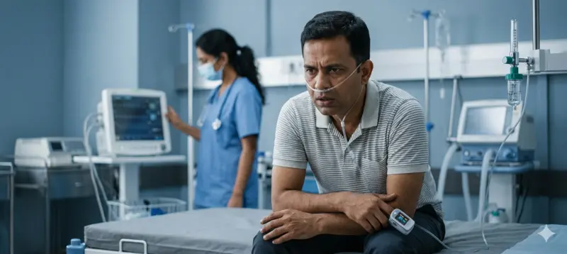 patient receiving oxygen therapy