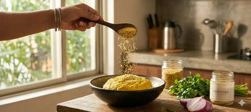 Nutritional yeast flakes rich in vitamins