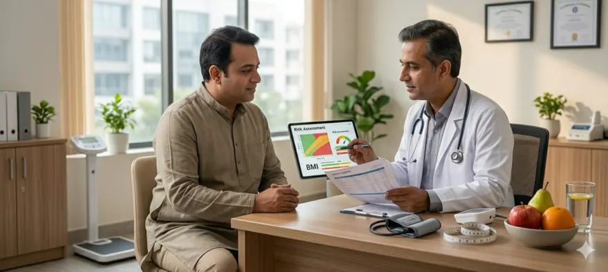 Overweight person and health risks